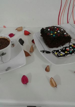 عکسی از دستور کیک شکلاتی خیس😋