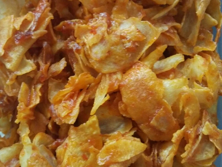 Langkah Gampang Membikin Resep Kripik Singkong Pedas Manis yang Bikin Ngiler Anti Ribet, Lezat