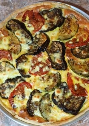Una foto de Tarta de Zapallitos, Berenjenas y Tomates.😋