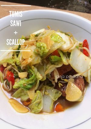 Foto resep Tumis sawi with scallop