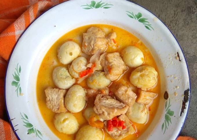 Resep Tahu Telur Puyuh Kuah Santan Oleh Saluna Mahira Cookpad