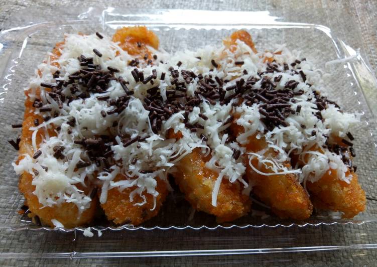 Pisang crispy keju meses