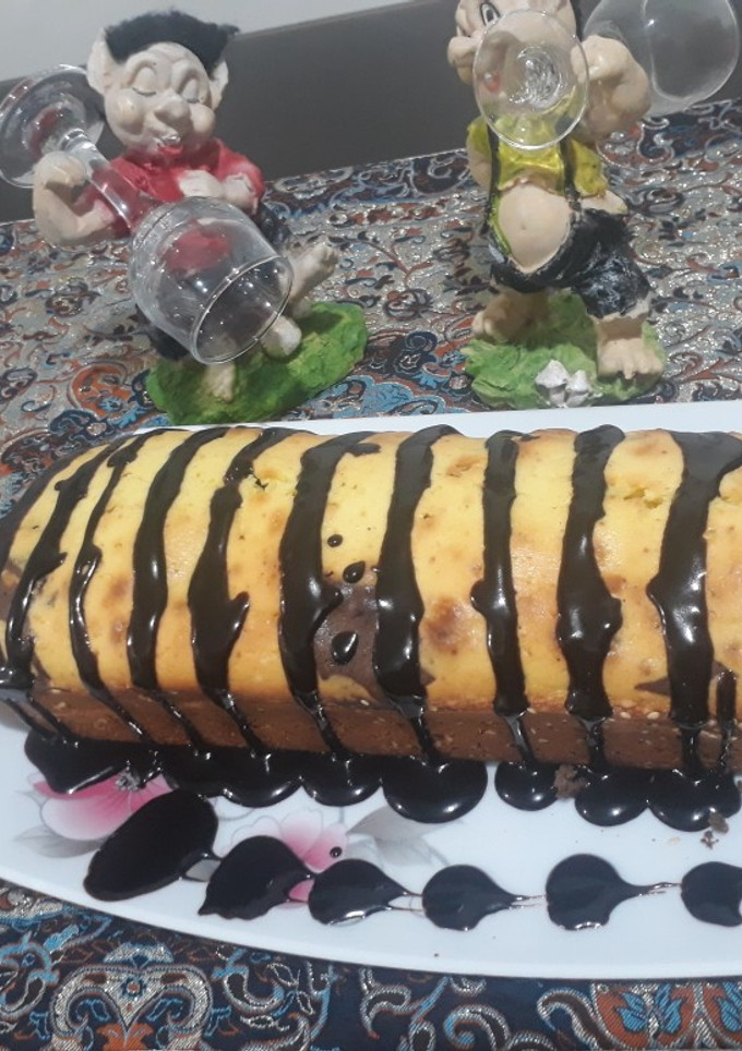 عکسی از دستور کیک دورنگ
