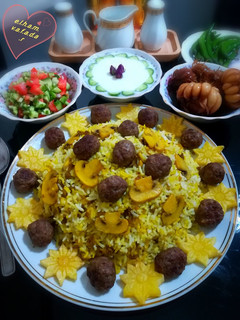 عکسی از دستور پلو قارچ الهام پز
