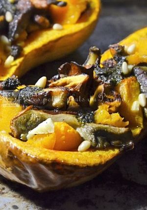 Une photo de Butternut farcie aux champignons
