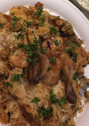 صورة لوصفة مقلوبة بالدجاج بطريقتي