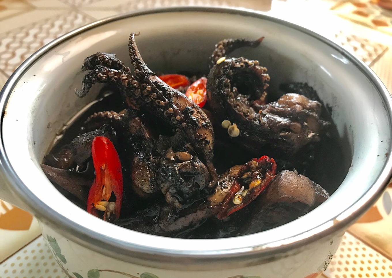 Masakan Sendiri # 2 Sotong Hitam Bakar