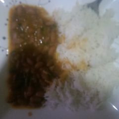 A picture of Rice and beans.