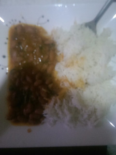 A picture of Rice and beans.