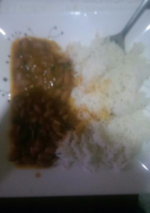 A picture of Rice and beans.