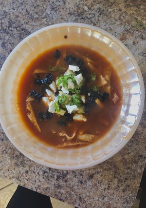 Una foto de Sopa de tortilla