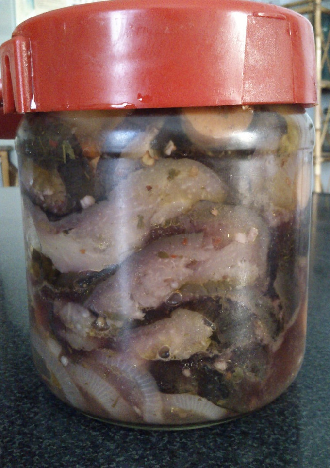 Una foto de Escabeche de berenjena con verduras