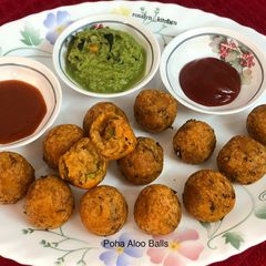 A picture of Poha Aloo Balls (Poha Aloo Pakoda).