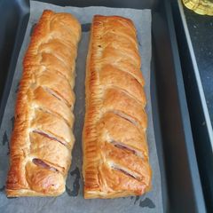 A picture of Large homemade sausage rolls 👌.