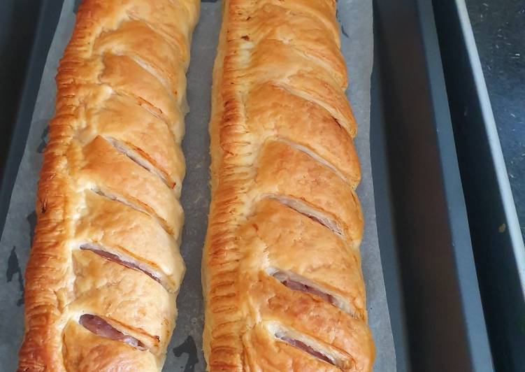 Large homemade sausage rolls 