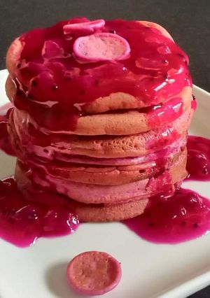 Foto resep Pancake buah naga glutenfree
