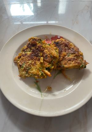 Foto resep 2026/24 Telur Dadar Wortel Daun Bawang