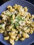 Fideos con pesto