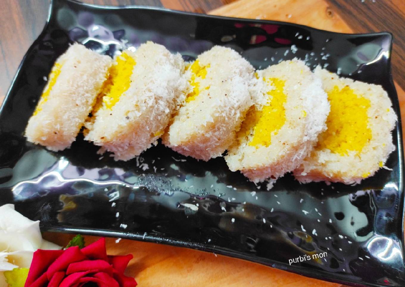 Coconut mango roll