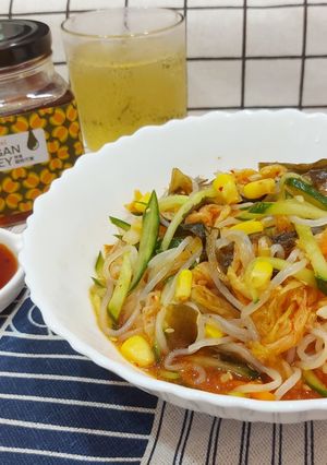 A picture of Honey Kimchi Chilled Shirataki Noodles.