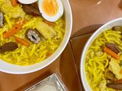 A picture of noodle soup