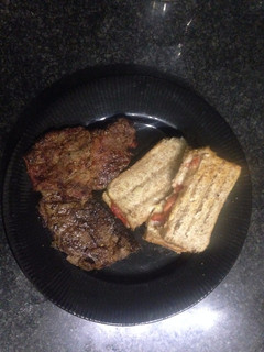 A picture of Braaied Lamb & Pork Chops with braaibroodjie.