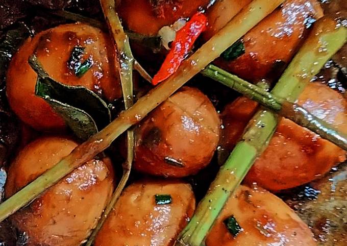 Resep: Telur bumbu petis Murah