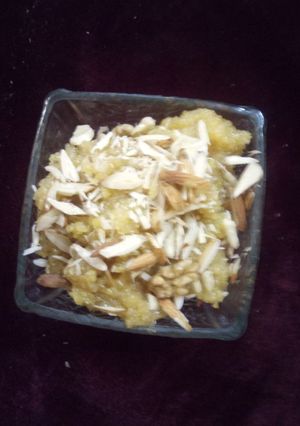 A picture of #np mungdal halwa,🌾🌾(mazum).