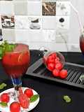 Watermelon Mojito with blue Curacao