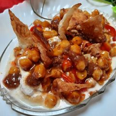 Dahi bara Chola chaat A picture of Dahi bara Chola chaat.