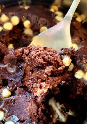 Φωτογραφία της συνταγής Σουφλέ / brownie σοκολάτας χωρίς αυγά και βούτυρο - Υγιεινό εύκολο