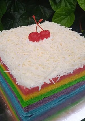 Foto resep Rainbow Cake Kukus