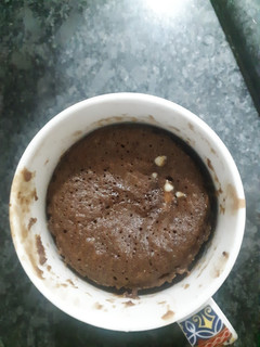 A picture of Chocolate peanut butter Mug cake.