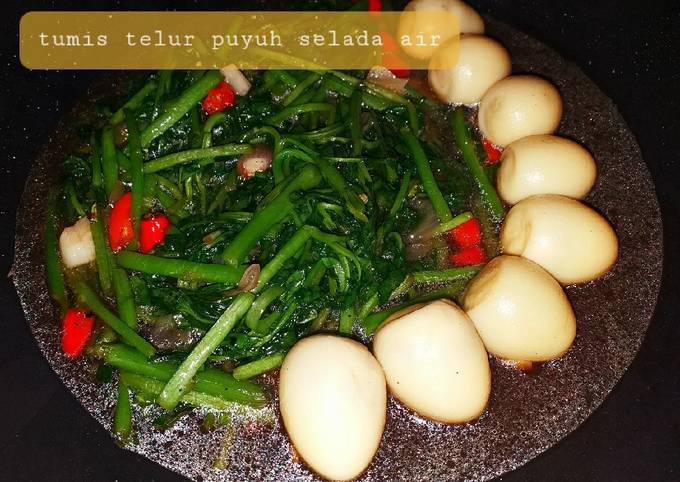 Resep Tumis Telur Puyuh Selada Air Oleh Ala Selerai Cookpad