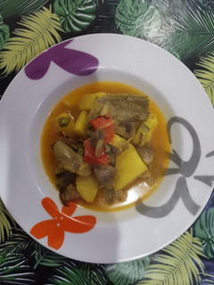 Una foto de Estofado de patatas y verduras