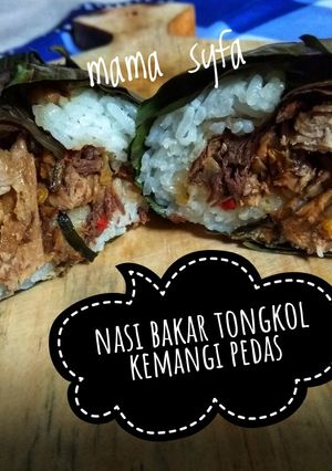 Foto resep Nasi bakar tongkol kemangi pedas