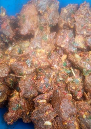 A picture of Fried spicy beef.