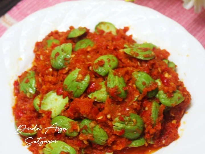 Easy Steps to Make Recipes Sambal Pete the  Makes Drooling Delicious.