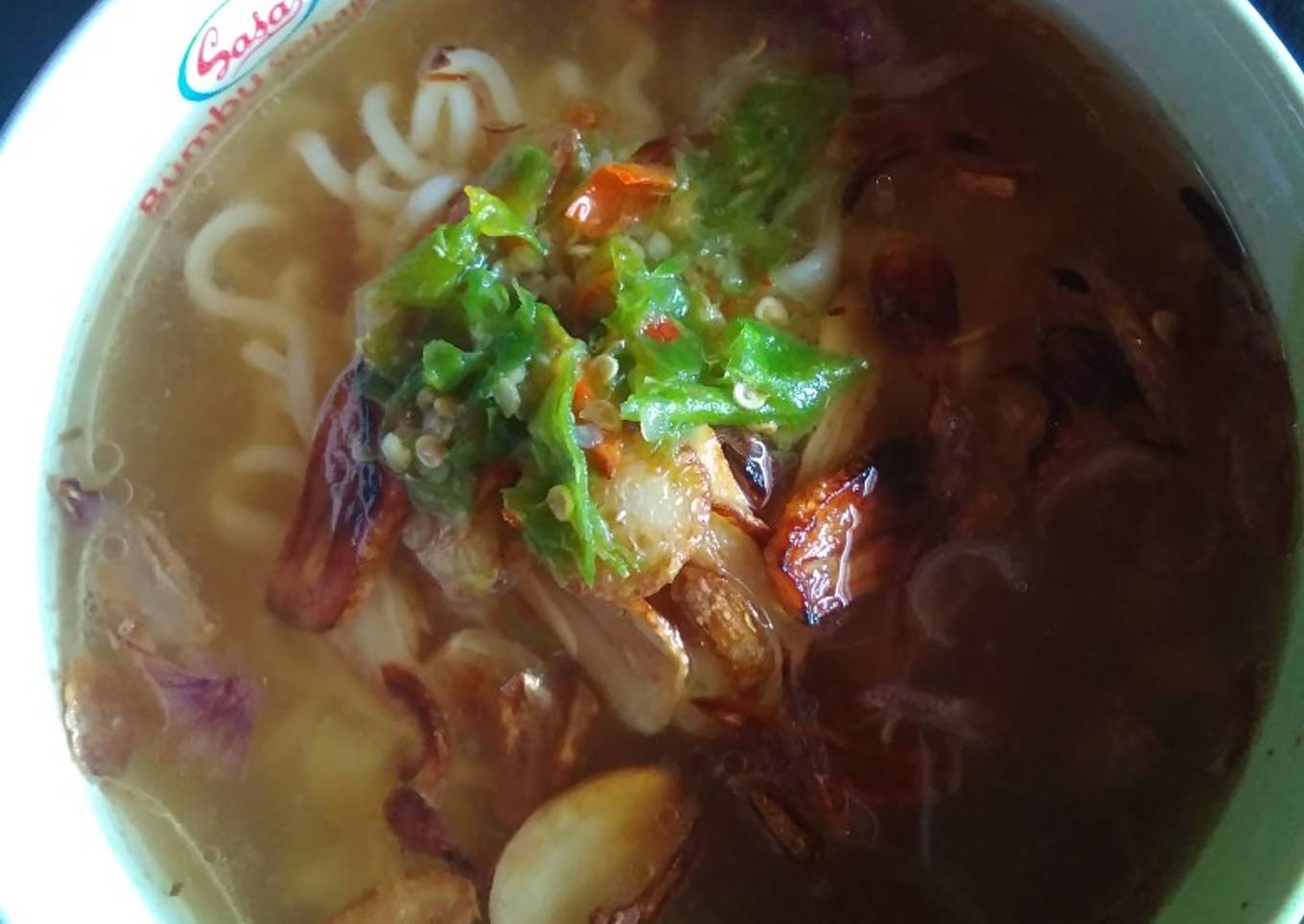 Mie rebus special cabe ijo