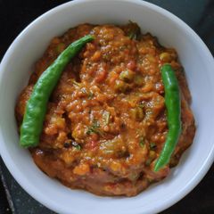 A picture of Baingan bharta.