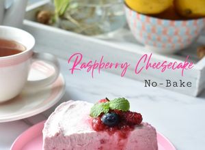 Gambar No Bake Raspberry Cheesecake