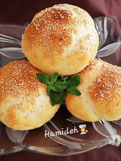 عکسی از دستور نان همبرگر خانگی🥖