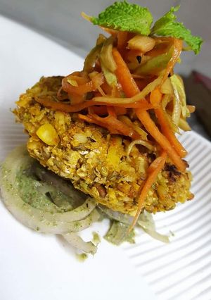 A picture of Sprout makhane kabab.