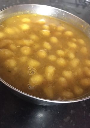A picture of Boondi ki sabji.