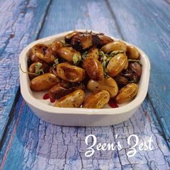 A picture of Oven Roasted Jackfruit Seeds with Kasuri Methi.