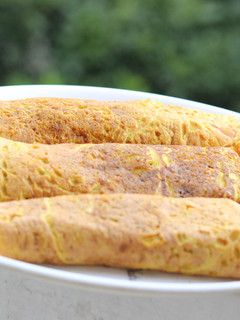 A picture of Moong Dal chilla with roasted Spinach filling.