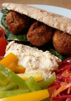 A picture of Vickys Falafels, GF DF EF SF NF.