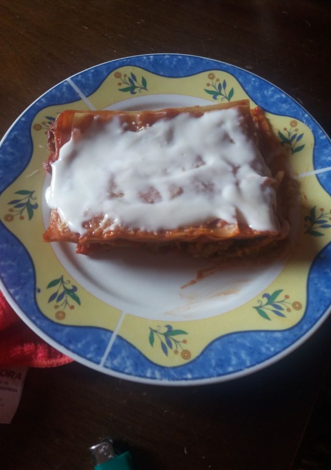 Una foto de Lasaña con salsa bechamel