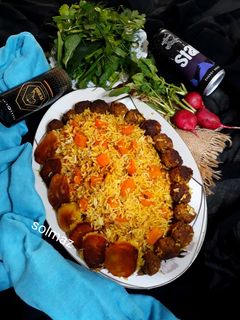 عکسی از دستور کدو حلوایی پلو solmaz