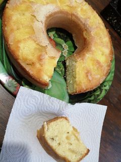 Una foto de Torta invertida de manzana 🍏